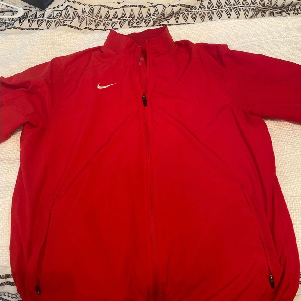 red nike windbreaker